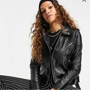 New With Tags GENUINE LEATHER biker jacket by Barney's Originals